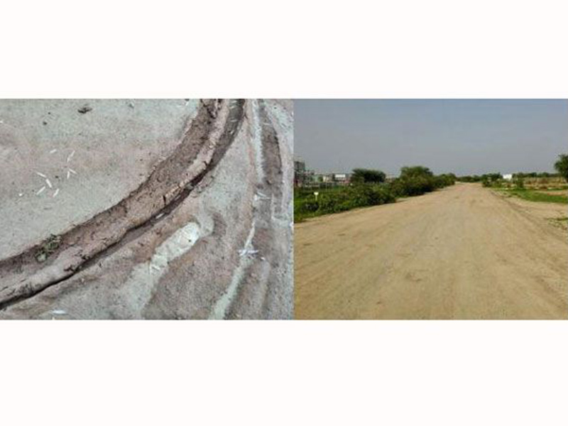 12固化前下雨泥濘無(wú)法通車(chē)及壓實(shí)養(yǎng)護(hù)后對(duì)比